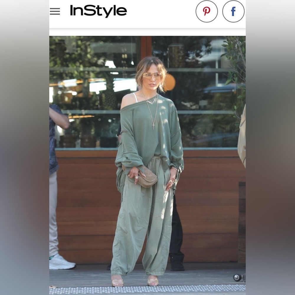 Free People To The Sky Parachute Pants In Ivy League Olive - Picture 5 of 11